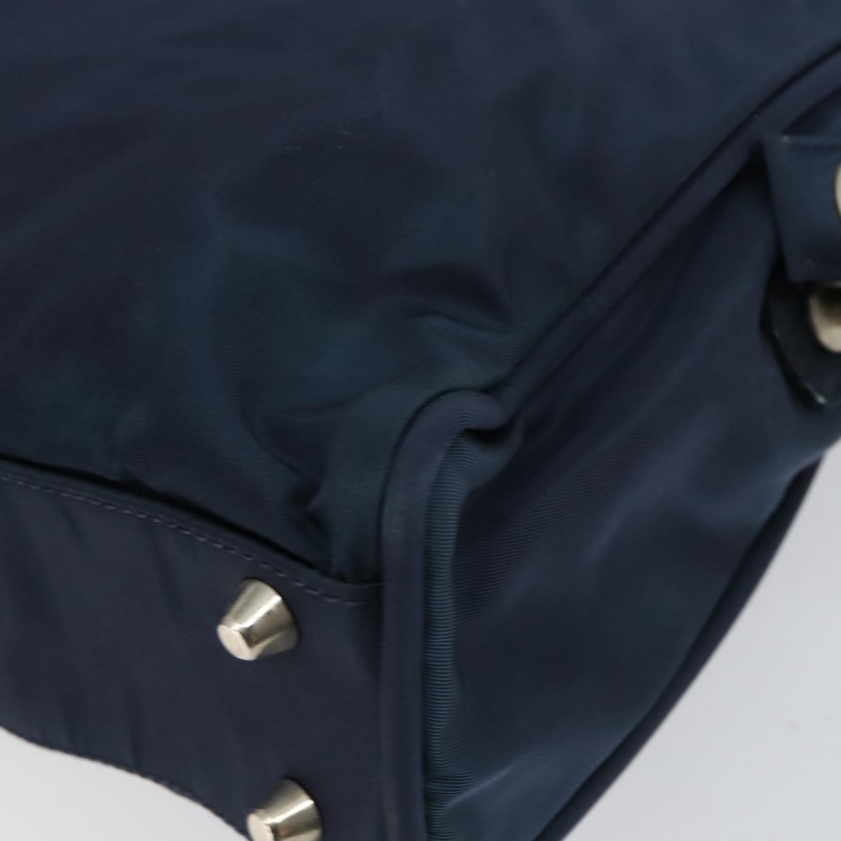 Prada Zip Around Tote Tessuto Navy Nylon Handbag (Pre-Owned)