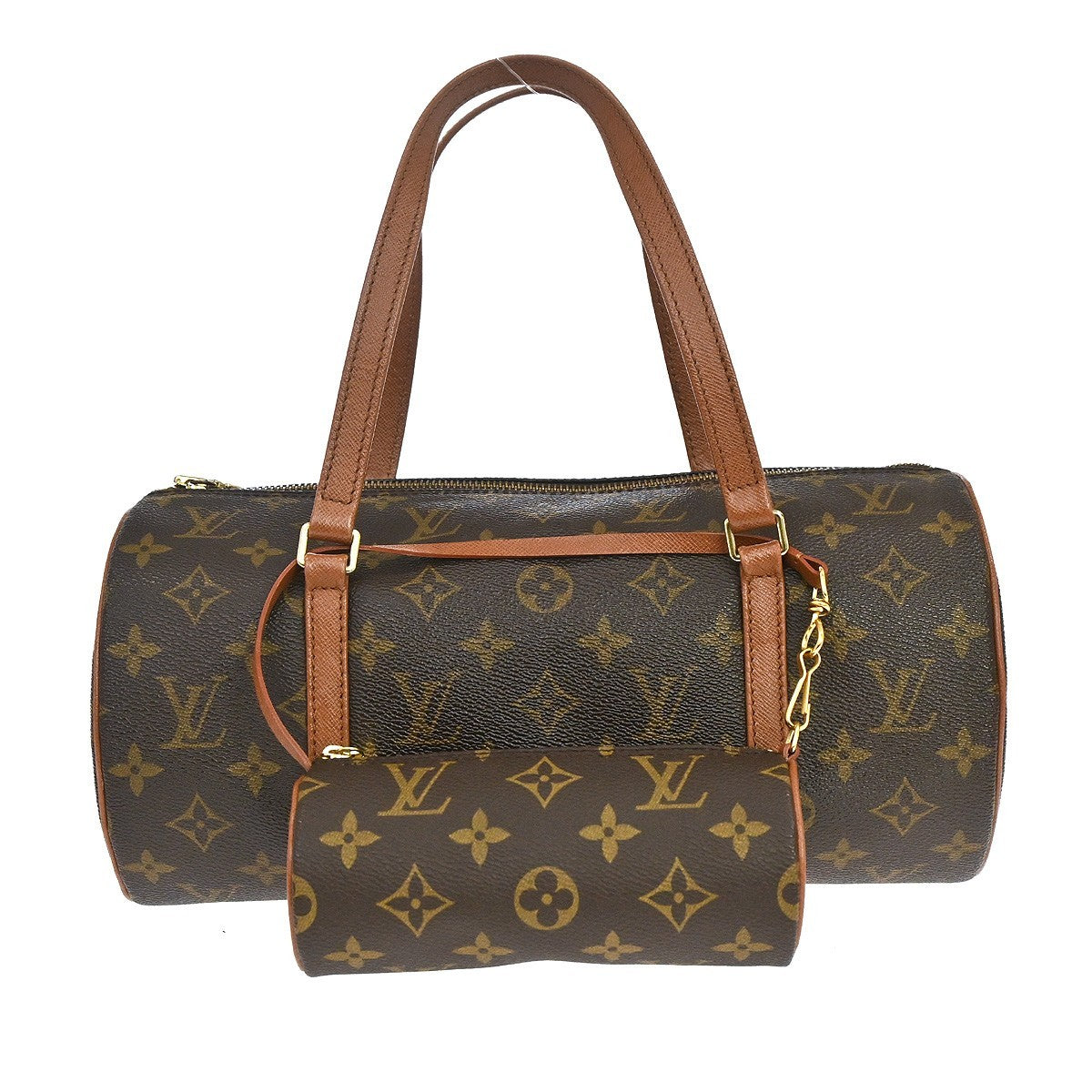 Louis Vuitton Papillon Handbag Monogram Canvas Brown Canvas Handbag (Pre-Owned)