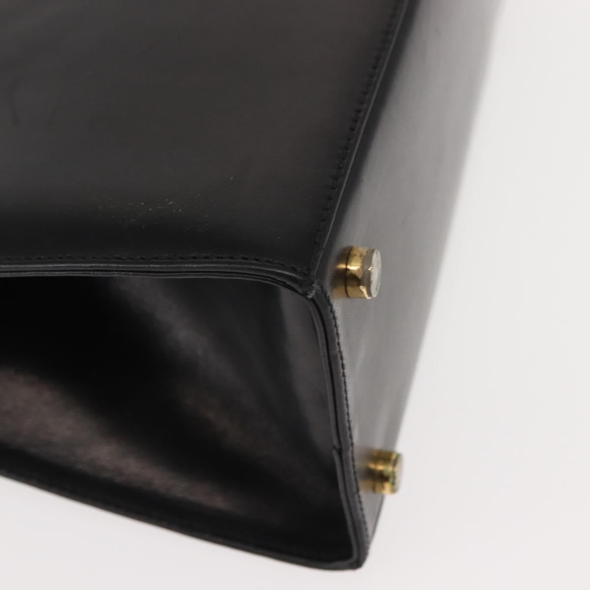 Salvatore Ferragamo Vala Handbag Leather Black Leather Handbag (Pre-Owned)