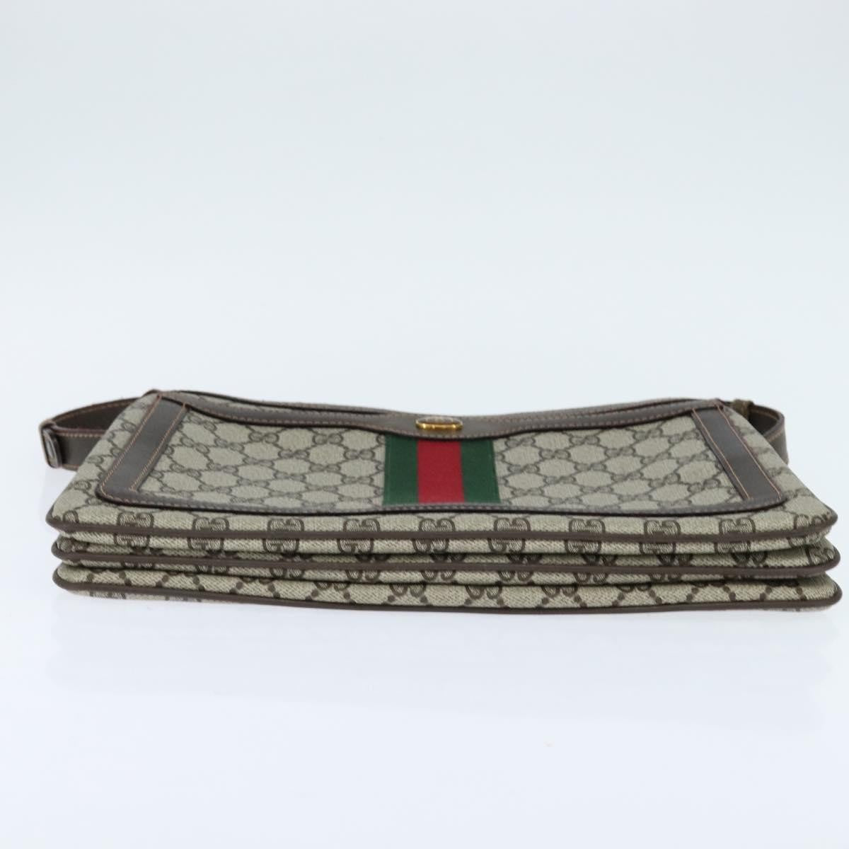 Gucci Ophidia Zip Shoulder Bag Gg Coated Canvas Beige Canvas Shoulder Bag Bag (Pre-Owned)