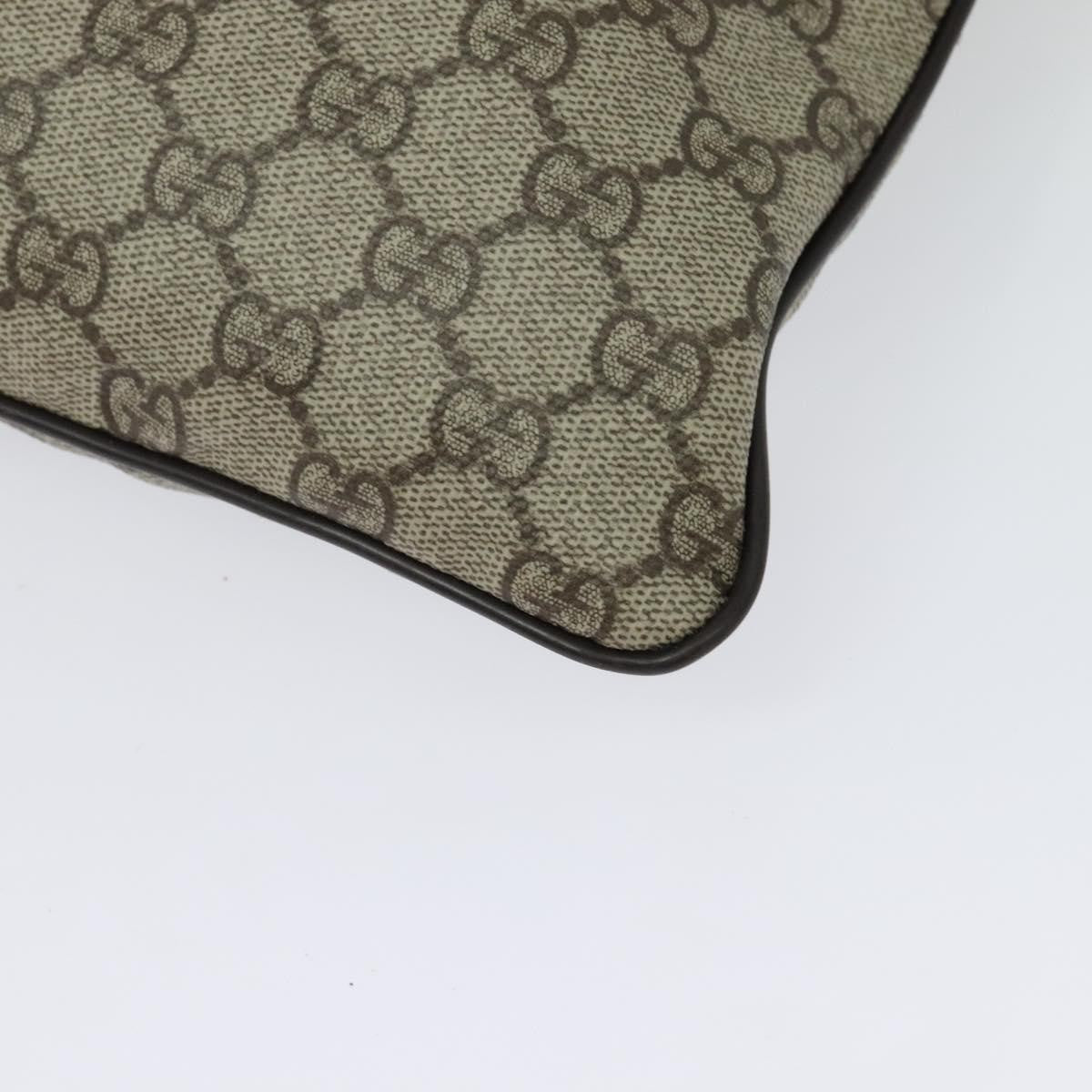 Gucci Zip Top Messenger Bag Gg Coated Canvas Beige Canvas Shoulder Bag Bag (Pre-Owned)