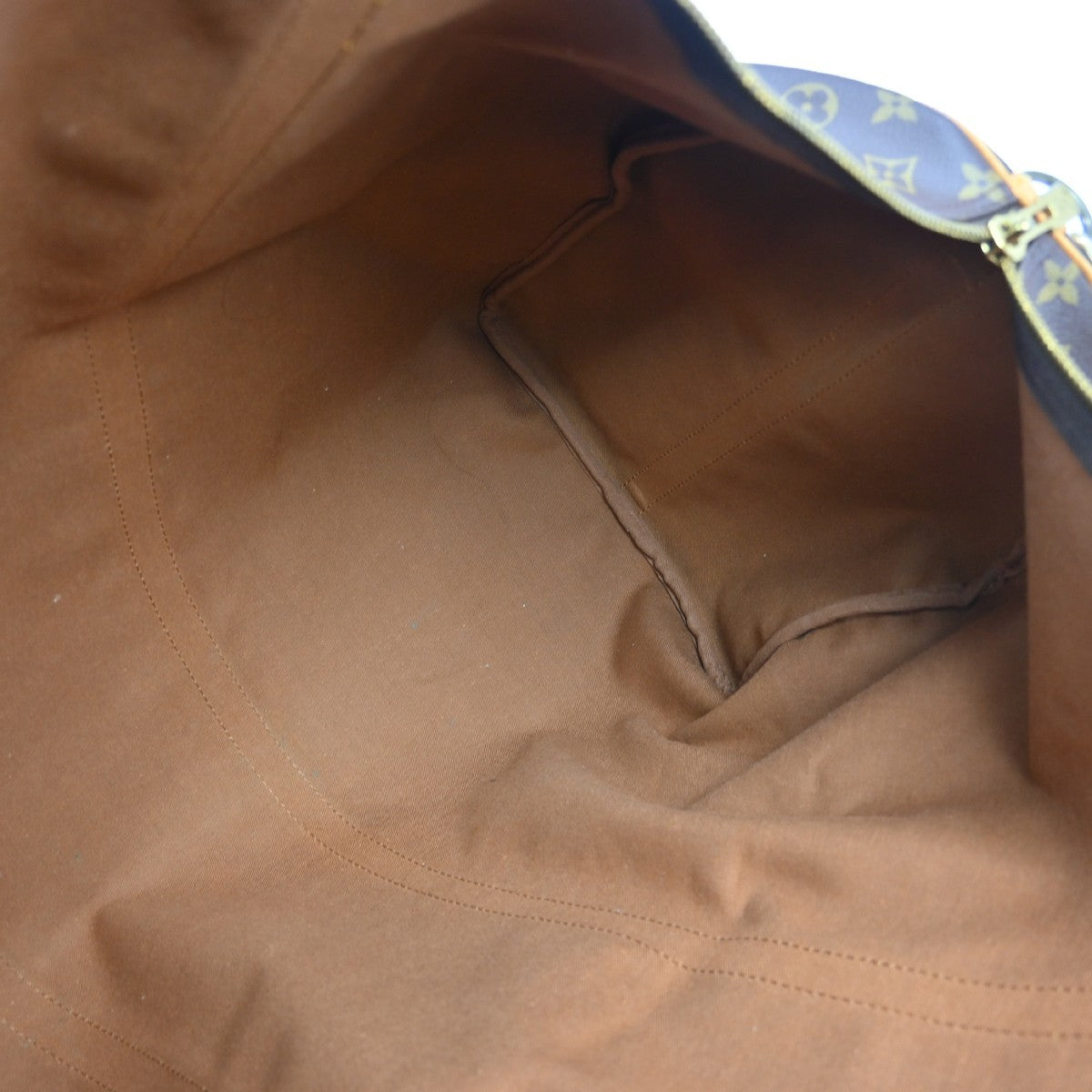 Louis Vuitton Keepall Bandouliere Bag Monogram Canvas Brown Canvas Travel Bag Bag (Pre-Owned)
