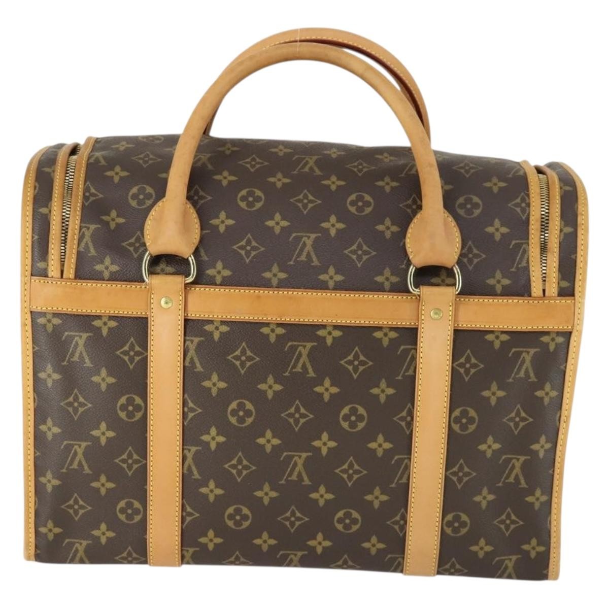 Louis Vuitton Dog Carrier Bag Monogram Canvas Brown Canvas Travel Bag Bag (Pre-Owned)