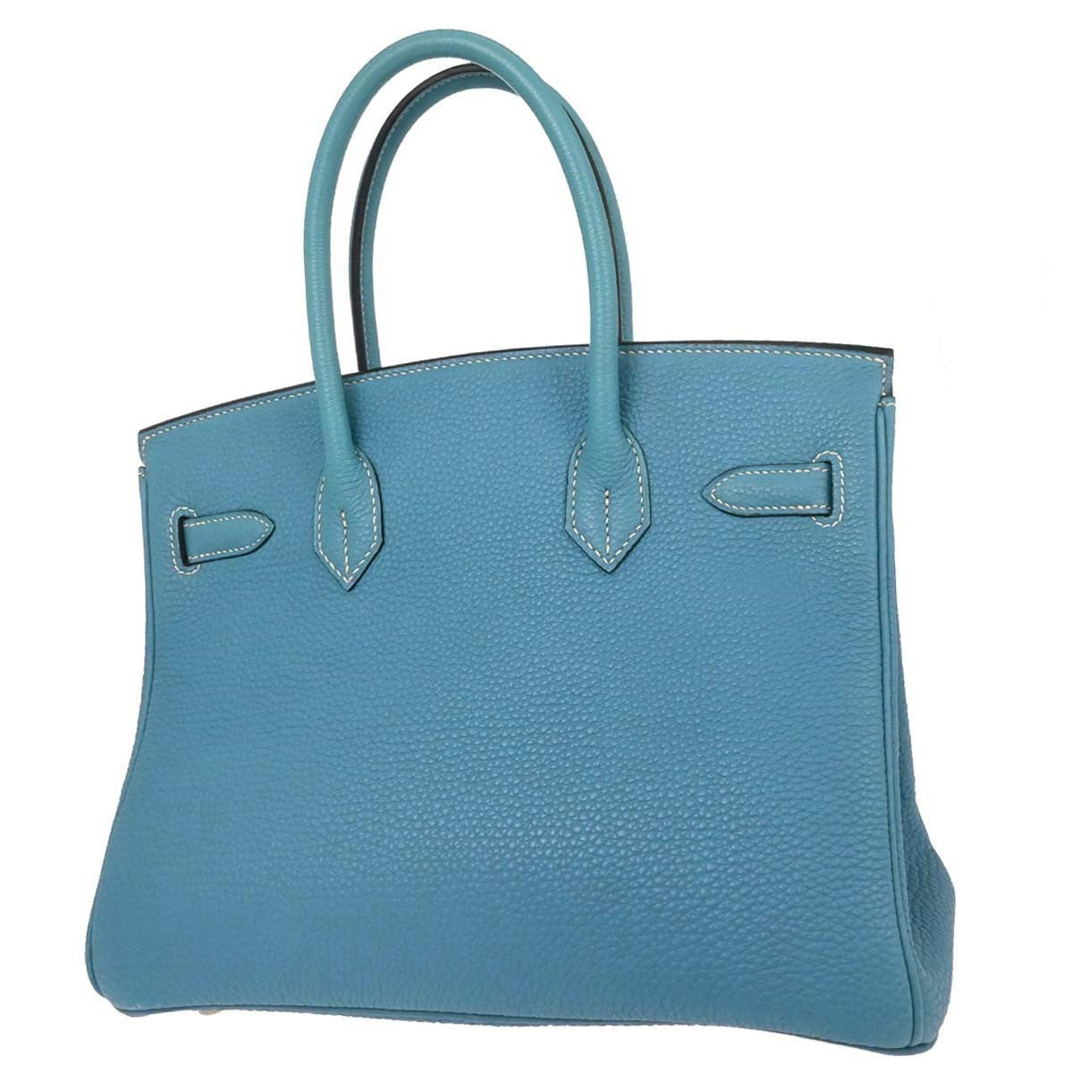 Hermes Touch Birkin Bag Blue Togo With Blue Matte Alligator And Gold Hardware Blue Leather Handbag (Pre-Owned)