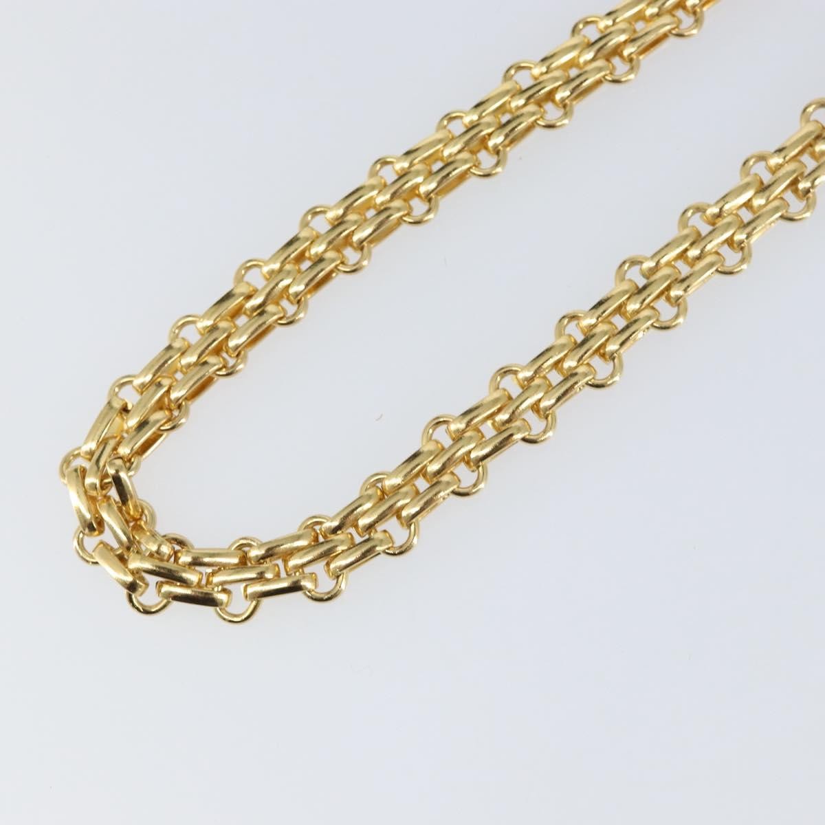 Christian Dior Vintage Cd Clasp Chain Necklace Metal Gold Metal Necklace Jewelry (Pre-Owned)