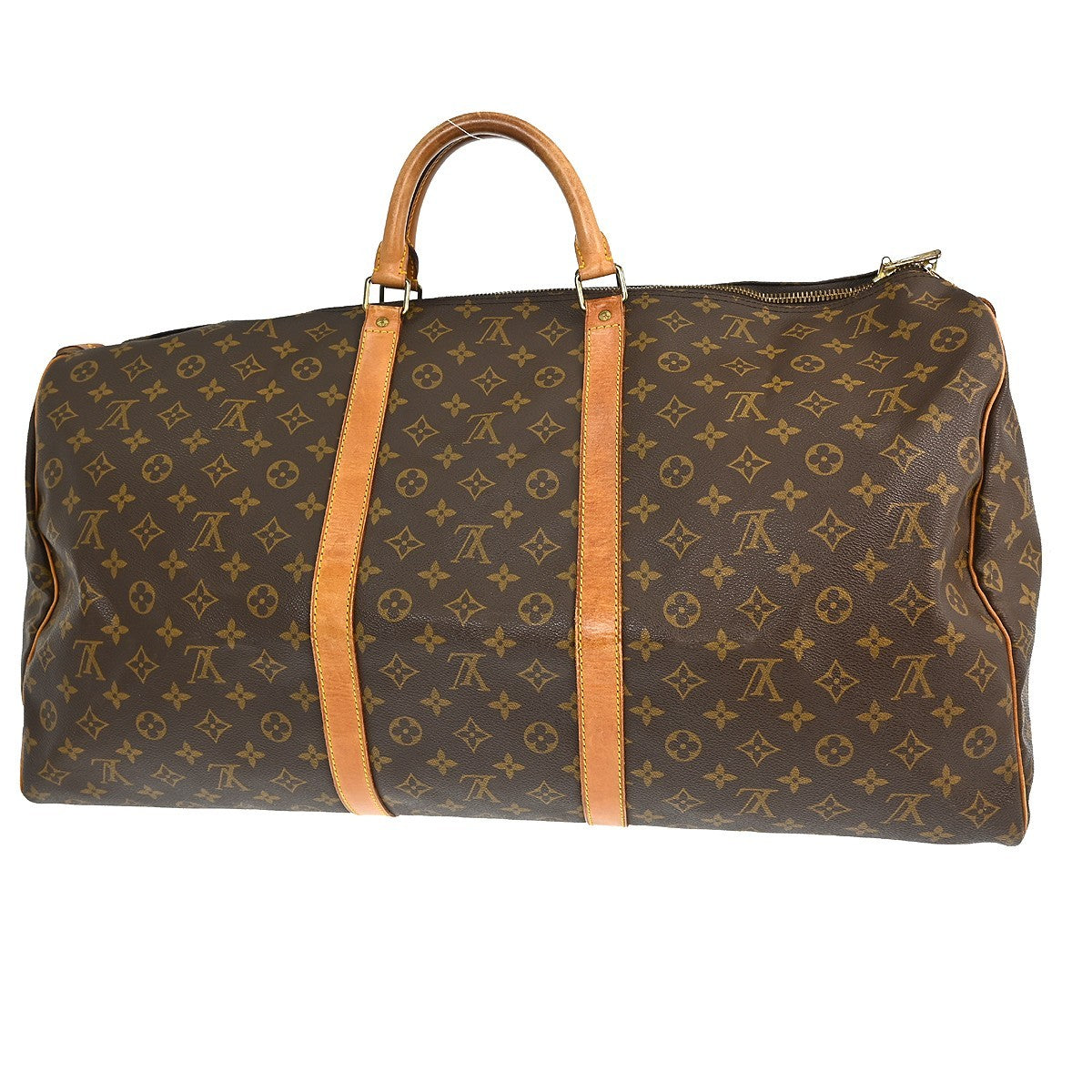 Louis Vuitton Keepall Bag Monogram Canvas Brown Canvas Travel Bag Bag (Pre-Owned)