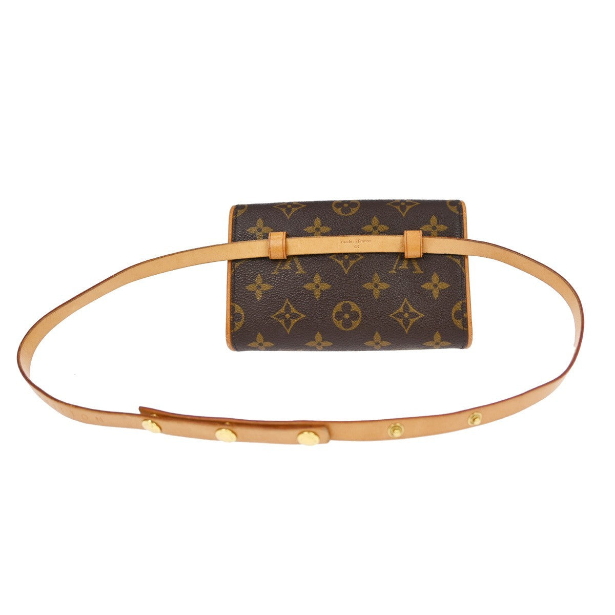 Louis Vuitton Florentine Waist Bag Monogram Canvas Brown Canvas Clutche & Pouche Bag (Pre-Owned)