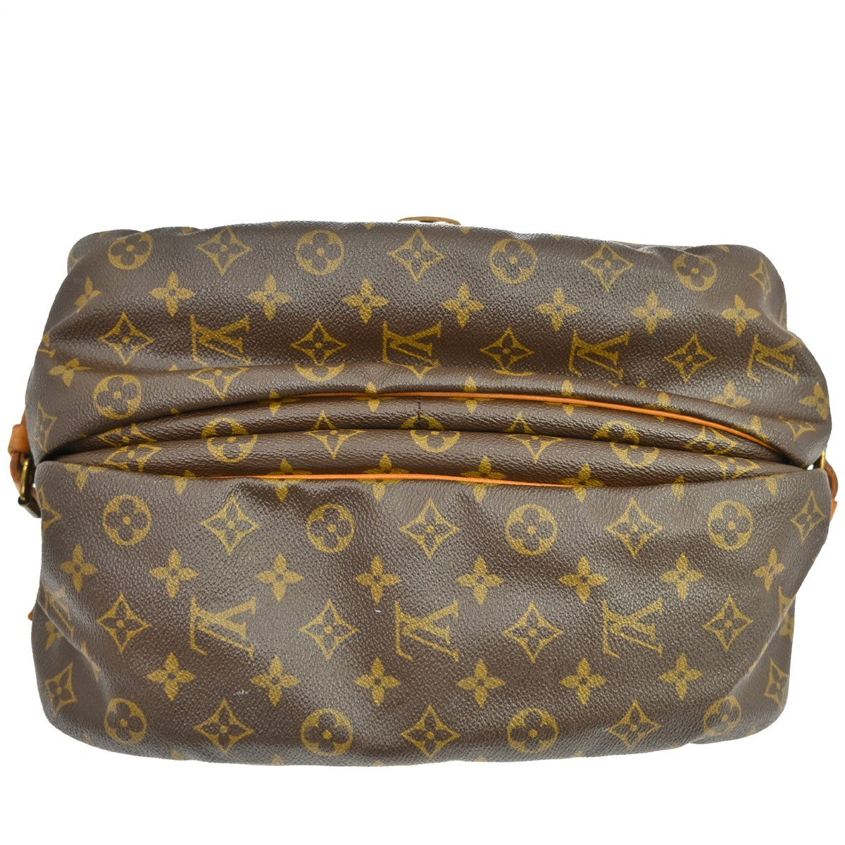 Louis Vuitton Saumur Handbag Monogram Canvas Brown Canvas Shoulder Bag Bag (Pre-Owned)