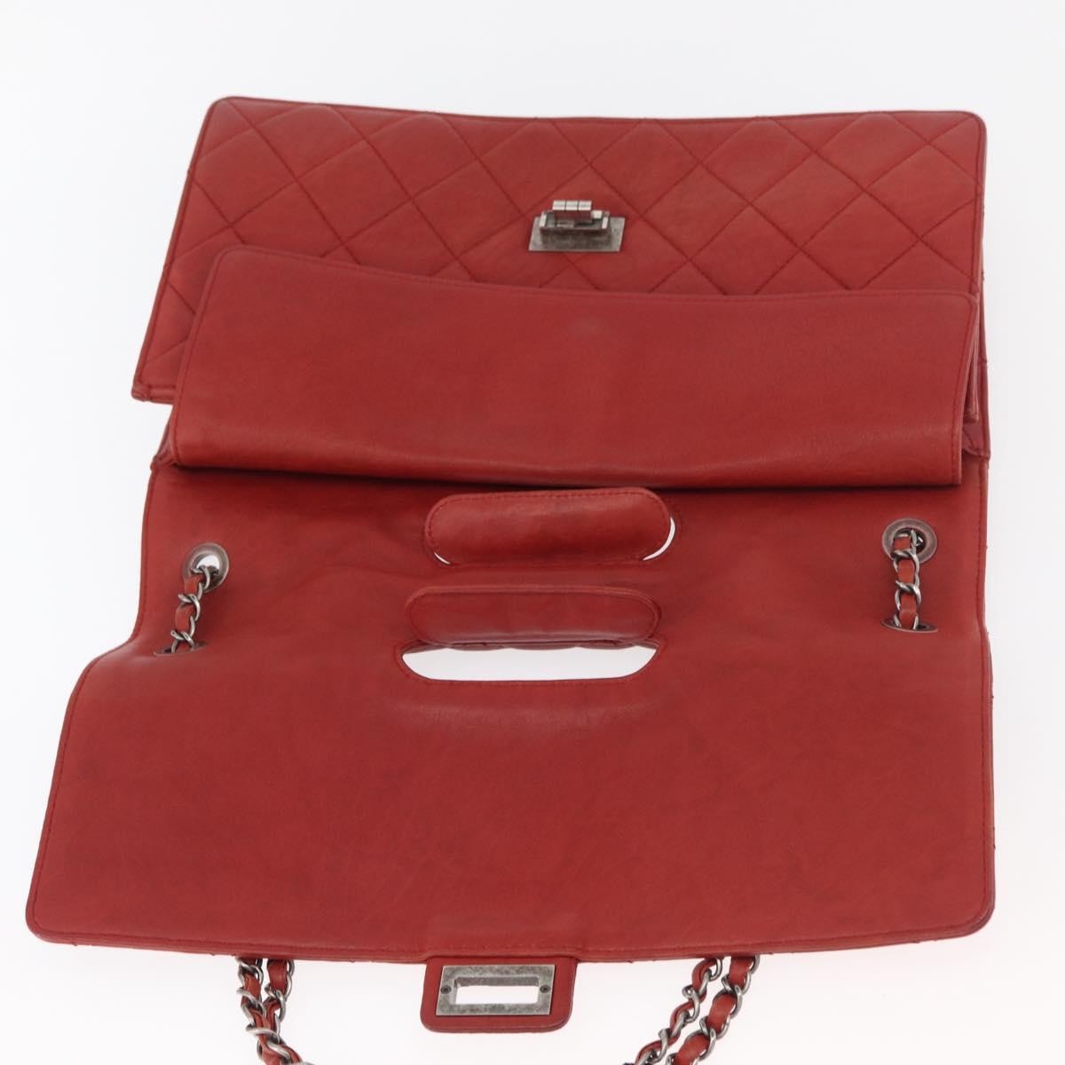 Chanel 2.55 Shoulder Bag Leather Red Leather Handbag (Pre-Owned)