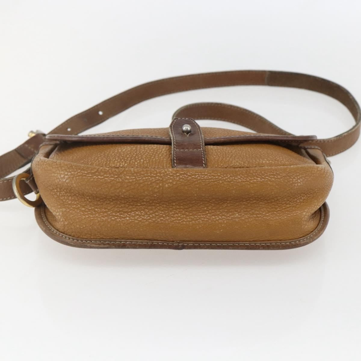 Loewe Anagram Shoulder Bag Leather Beige Leather Shoulder Bag Bag (Pre-Owned)