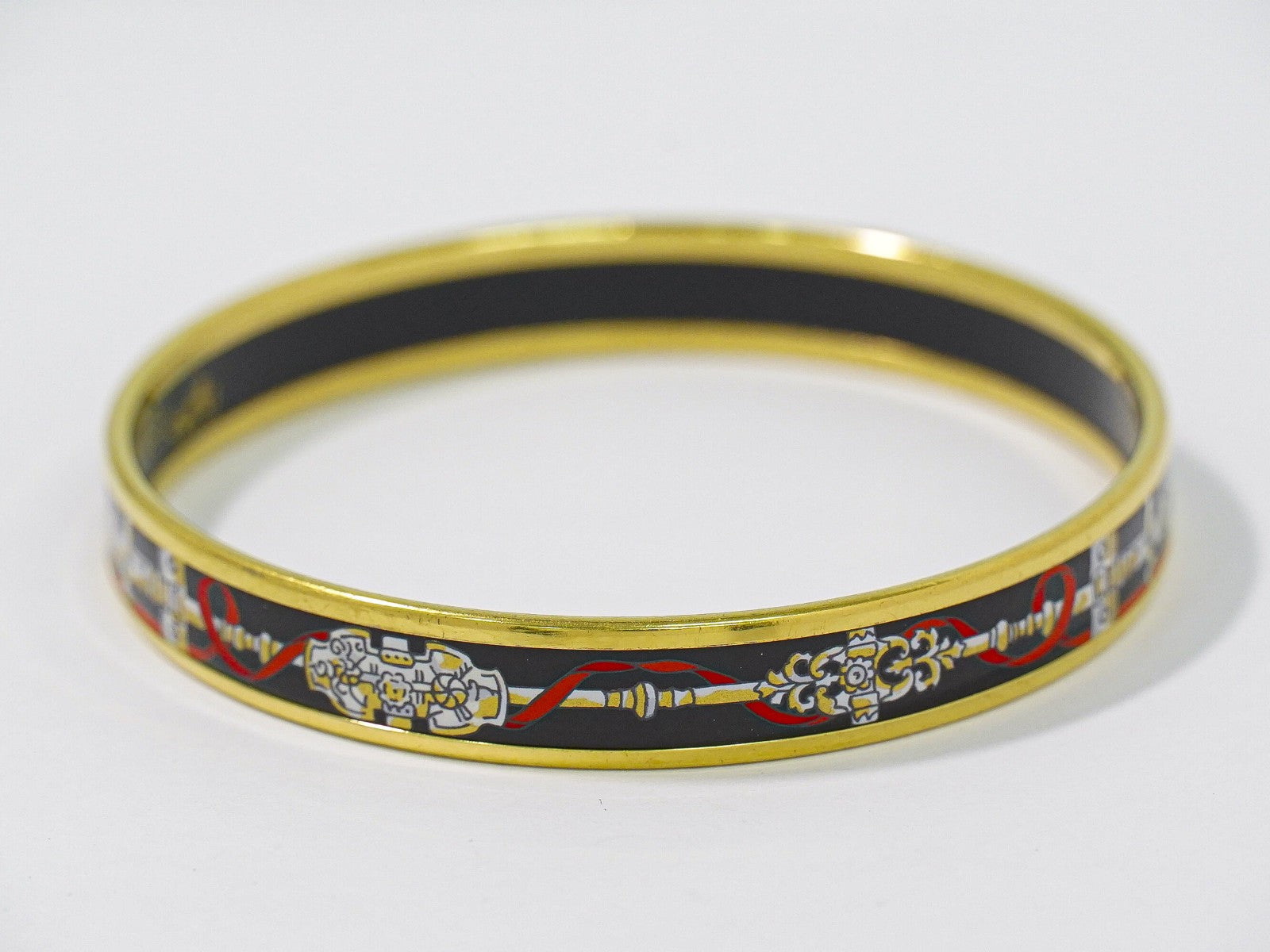 Hermes Enamel Bracelet Metal And Enamel Multicolour Gold_Plated Bracelet Jewelry (Pre-Owned)