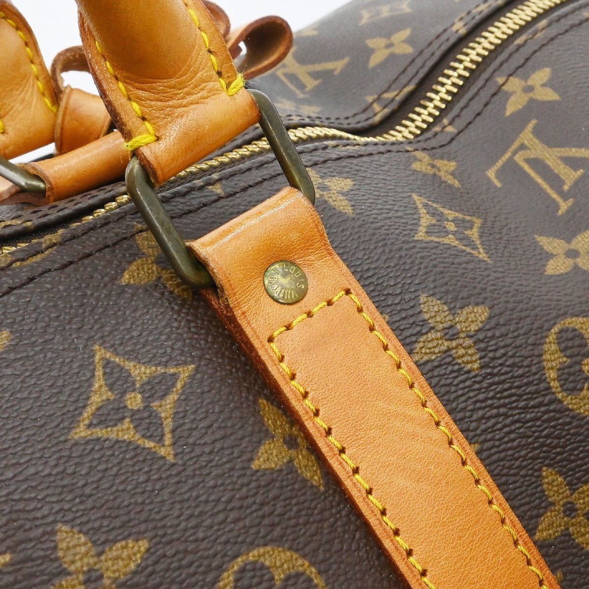 Louis Vuitton Keepall Bandouliere Bag Monogram Canvas Brown Canvas Travel Bag Bag (Pre-Owned)