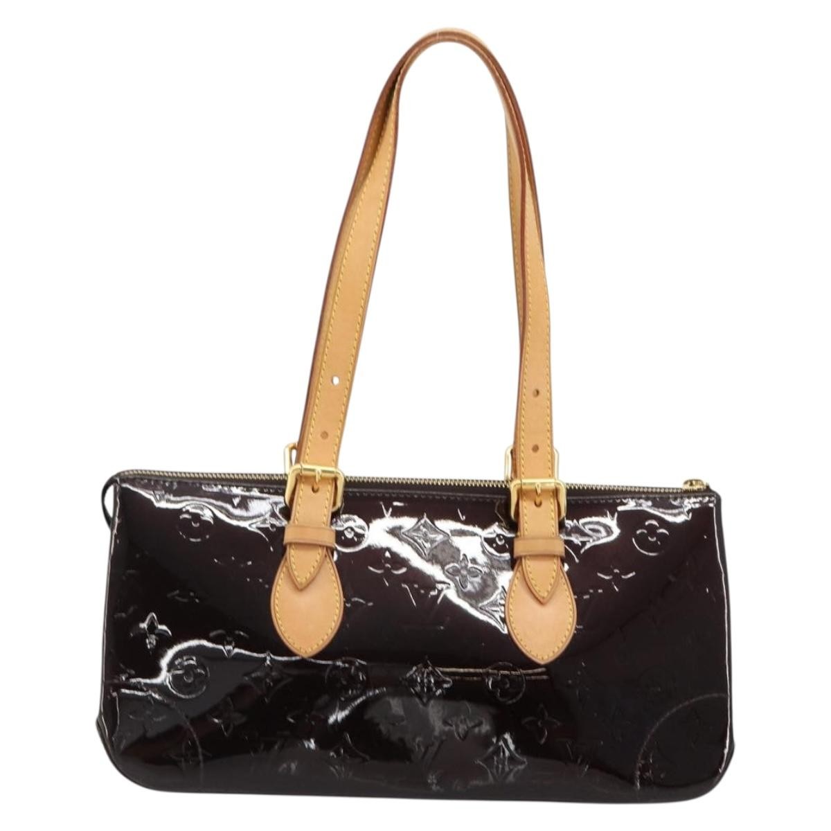 Louis Vuitton Rosewood Avenue Handbag Monogram Vernis Purple Patent_Leather Handbag (Pre-Owned)