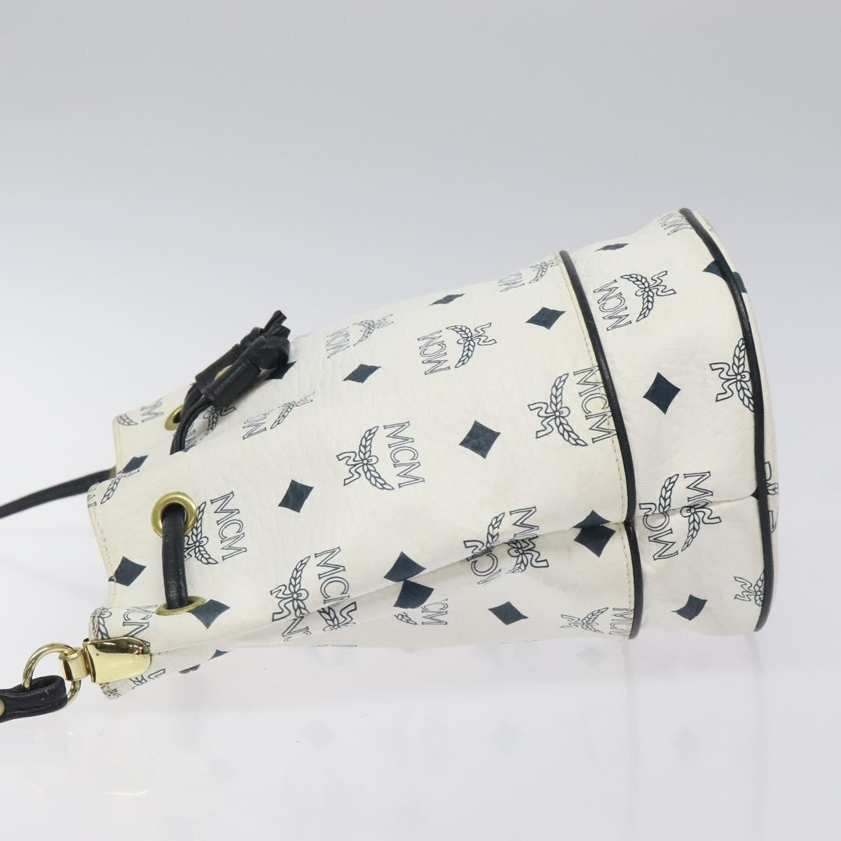 MCM Visetos Shoulder Bag Pvc White Pvc Shoulder Bag Bag (Pre-Owned)