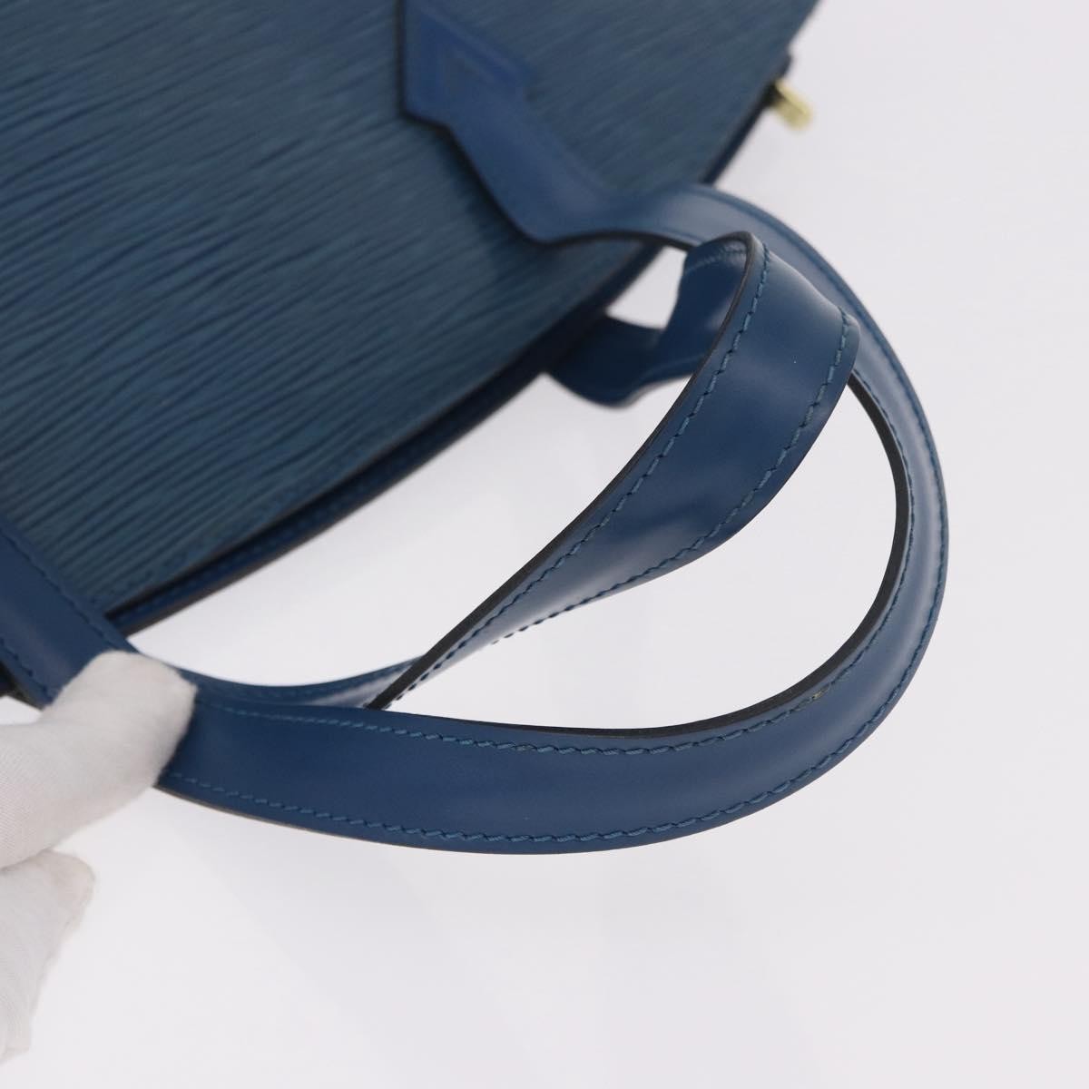 Louis Vuitton Saint Jacques Handbag Epi Leather Blue Leather Shoulder Bag Bag (Pre-Owned)