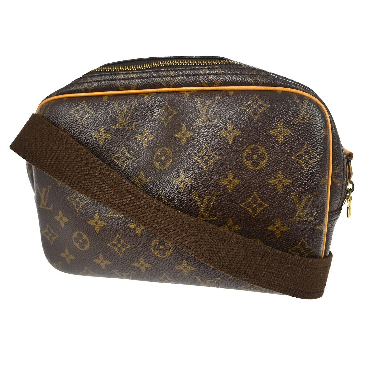 Louis Vuitton Reporter Bag Monogram Canvas Brown Canvas Shoulder Bag Bag (Pre-Owned)