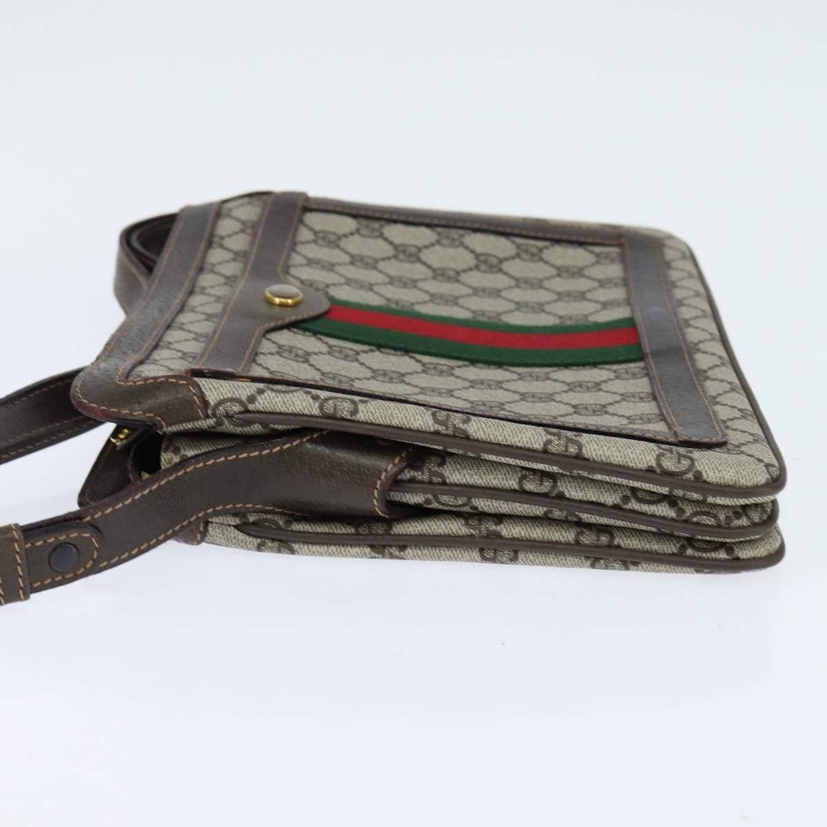 Gucci Ophidia Zip Shoulder Bag Gg Coated Canvas Beige Canvas Shoulder Bag Bag (Pre-Owned)