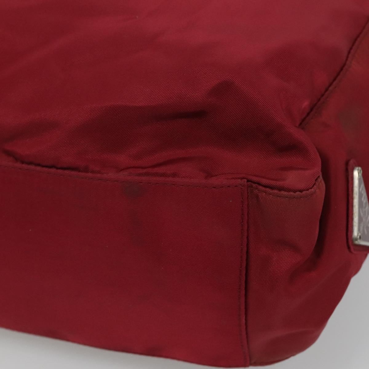 Prada Vintage Zip Tote Tessuto Red Nylon Tote Bag Bag (Pre-Owned)