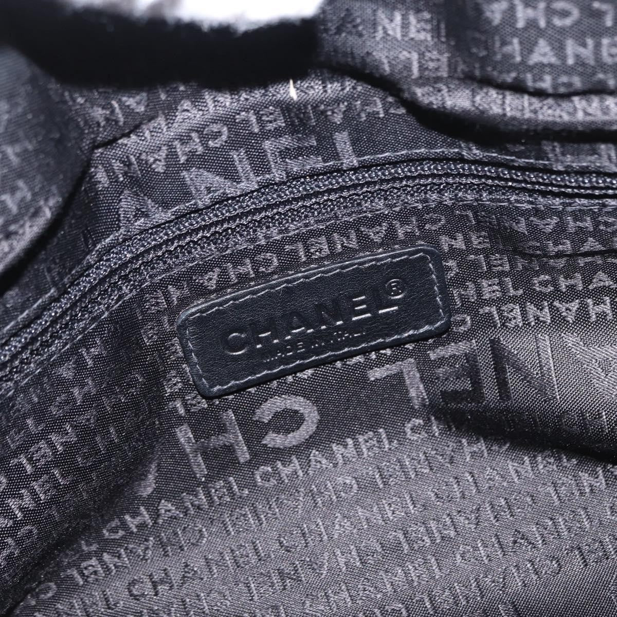 Chanel Square Stitch Boston Bag Quilted Nylon Black Nylon Travel Bag Bag (Pre-Owned)