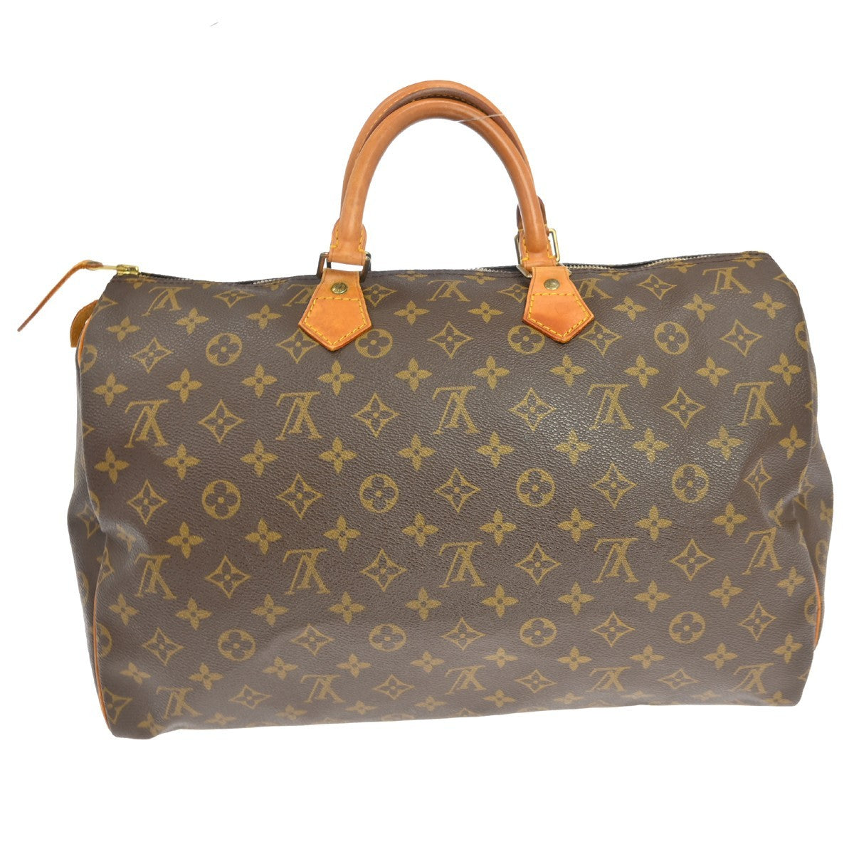 Louis Vuitton Speedy Handbag Monogram Canvas Brown Canvas Handbag (Pre-Owned)