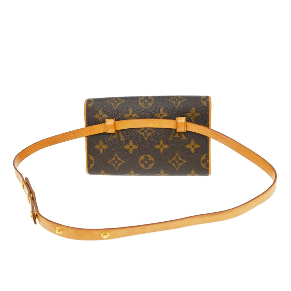 Louis Vuitton Florentine Waist Bag Monogram Canvas Brown Canvas Clutche & Pouche Bag (Pre-Owned)