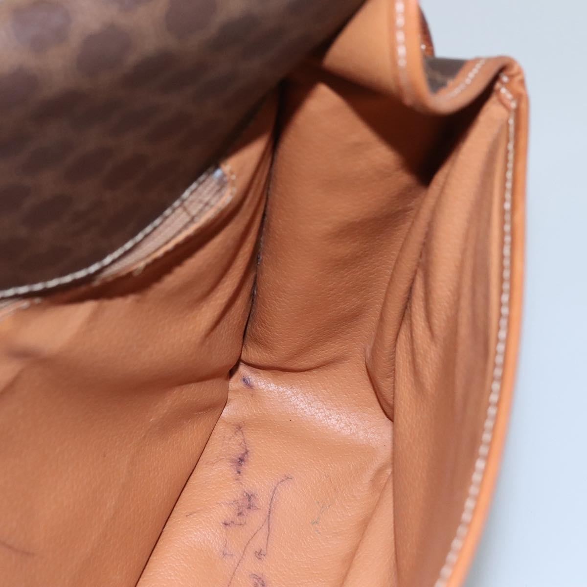 Celine Vintage Macadam Shoulder Bag Canvas And Leather Brown Canvas Shoulder Bag Bag (Pre-Owned)