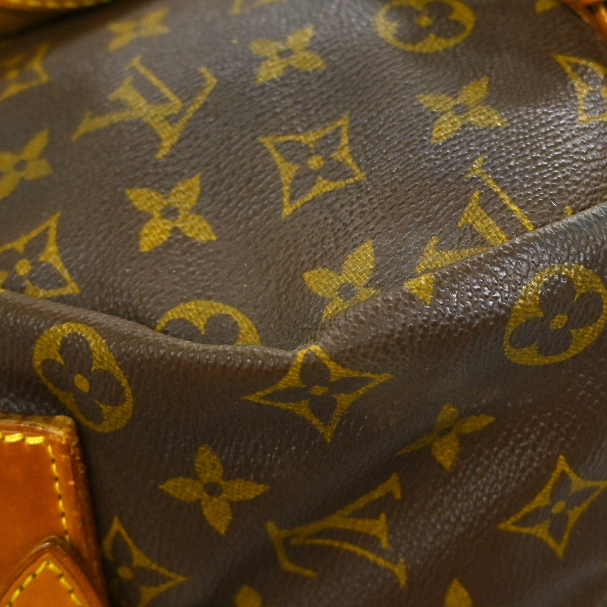 Louis Vuitton Saumur Handbag Monogram Canvas Brown Canvas Shoulder Bag Bag (Pre-Owned)