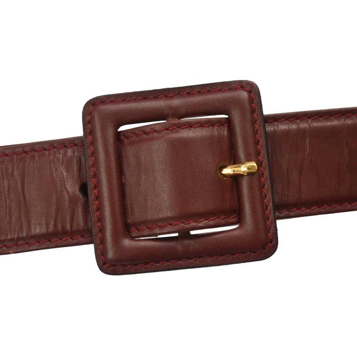 Cartier Must De Cartier Shoulder Bag Leather Burgundy Leather Shoulder Bag Bag (Pre-Owned)