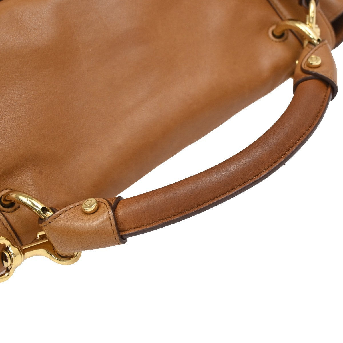 Salvatore Ferragamo Suzanna Satchel Smooth Leather Brown Leather Handbag (Pre-Owned)