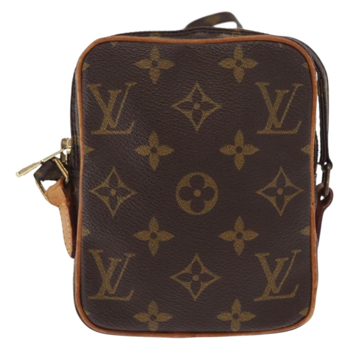 Louis Vuitton Danube Handbag Monogram Canvas Brown Canvas Shoulder Bag Bag (Pre-Owned)