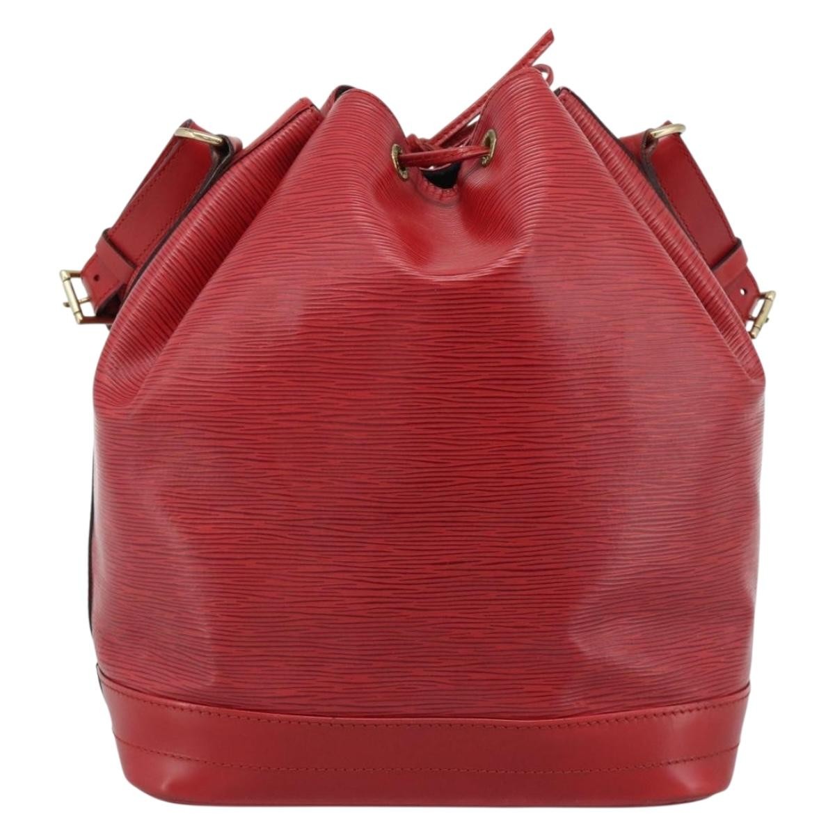 Louis Vuitton Petit Noe Nm Handbag Epi Leather Red Leather Shoulder Bag Bag (Pre-Owned)