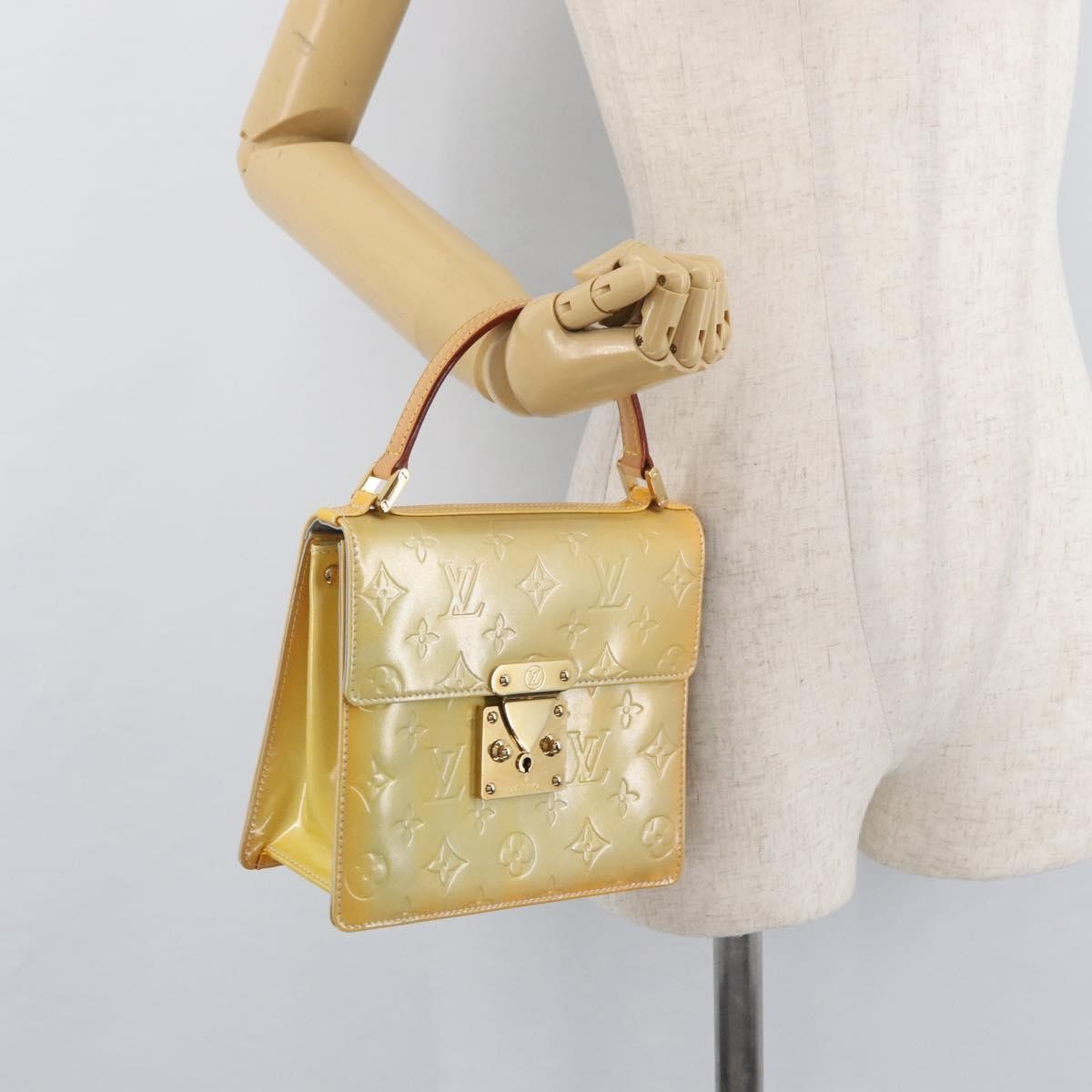 Louis Vuitton Spring Street Nm Handbag Patent Leather Yellow Patent_Leather Handbag (Pre-Owned)