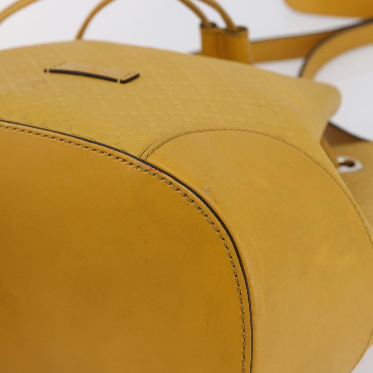 Gucci Bright Bucket Bag Diamante Leather Yellow Leather Shoulder Bag Bag (Pre-Owned)