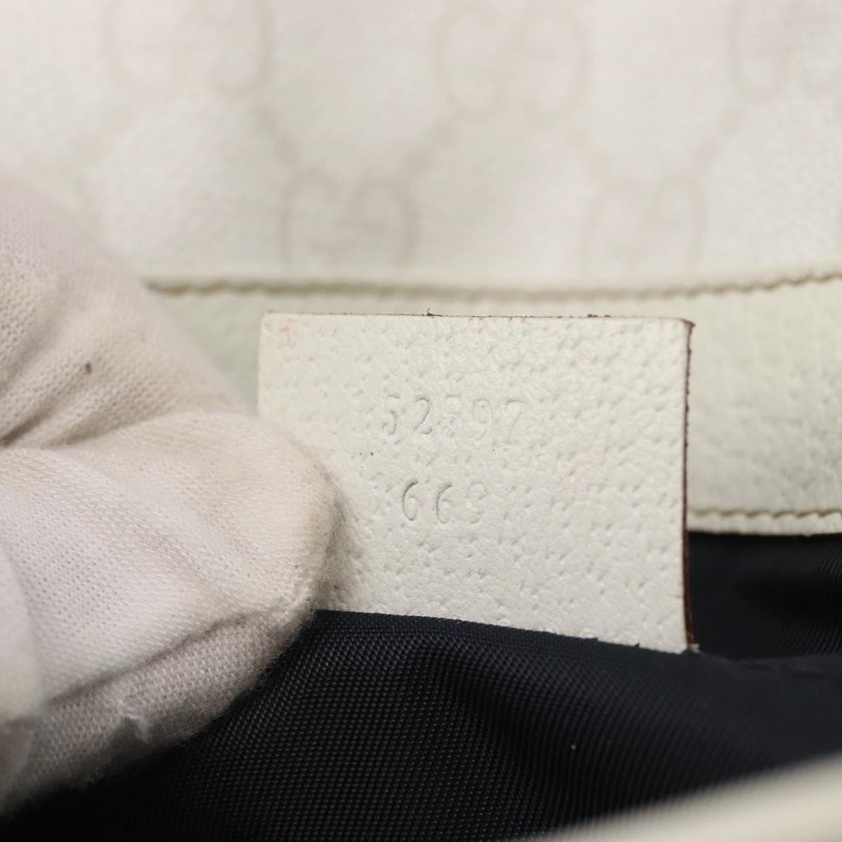 Gucci Sherry Line Waist Bag Gg Canvas White Canvas Shoulder Bag Bag (Pre-Owned)