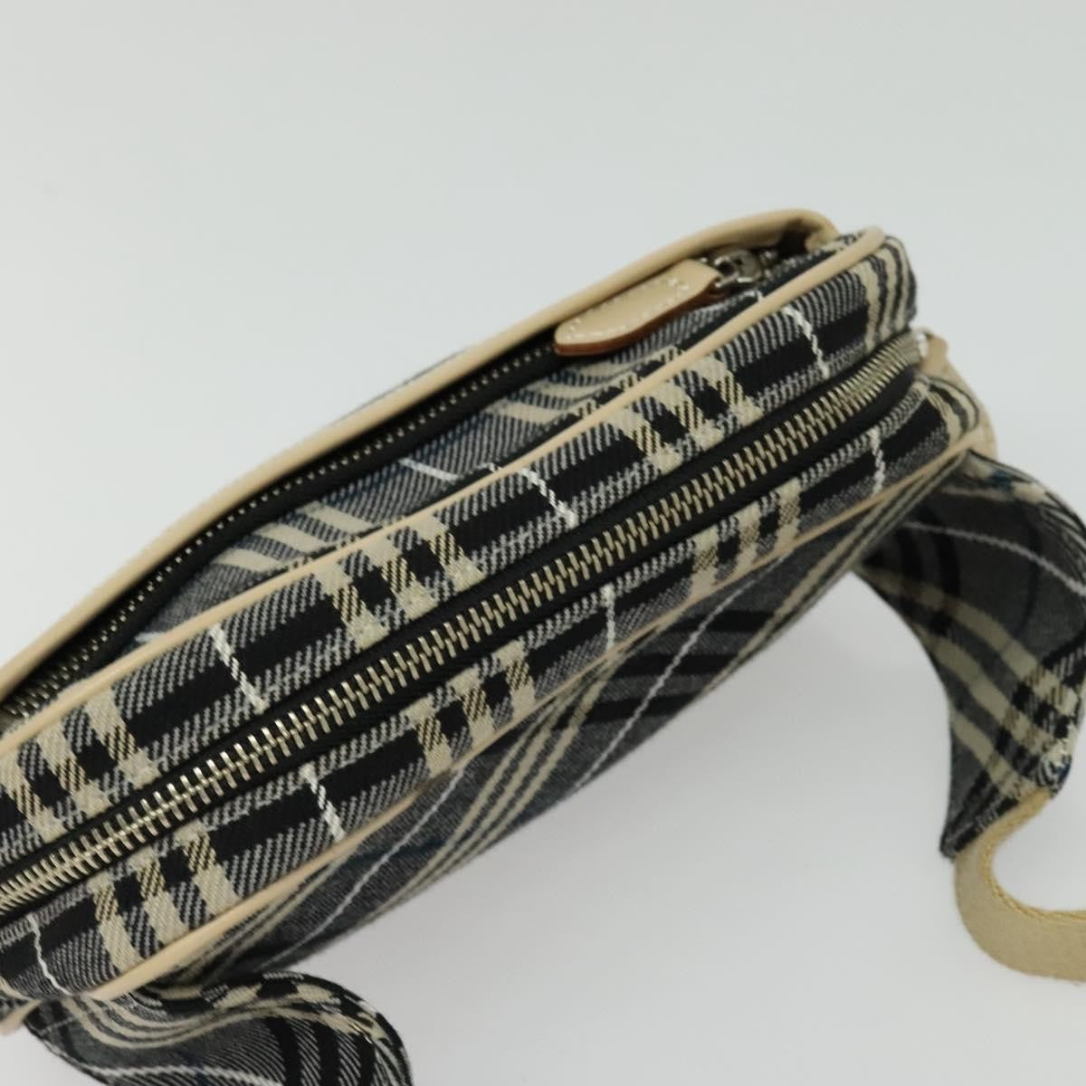 Burberry Waist Bag Vintage Check Canvas Blue Canvas Shoulder Bag Bag (Pre-Owned)