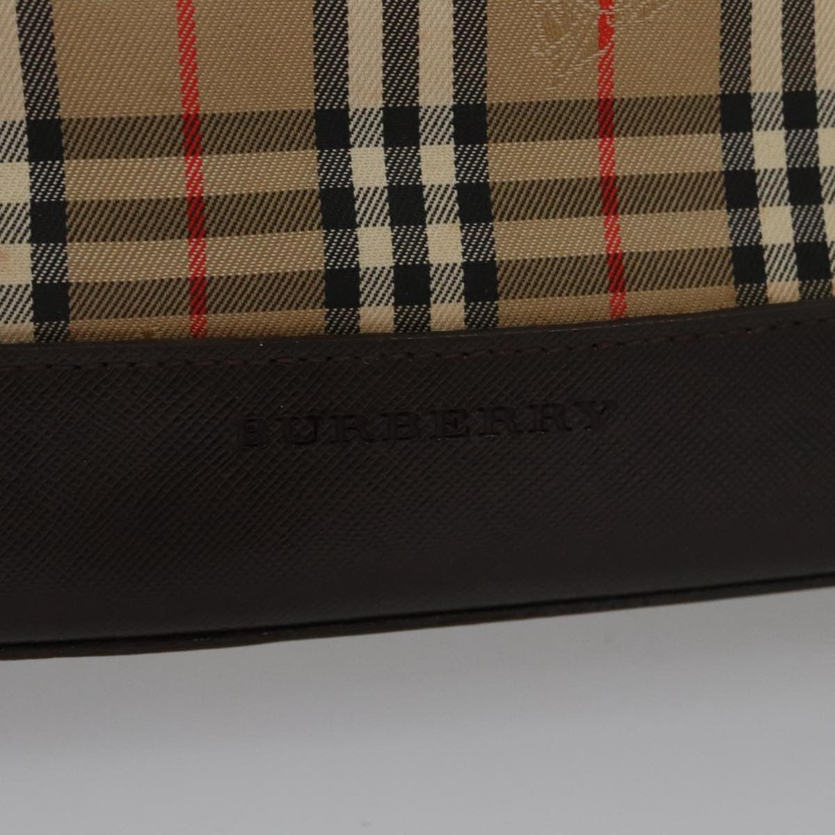 Burberry Nova Check Handbag Nova Check Canvas And Leather Beige Canvas Handbag (Pre-Owned)