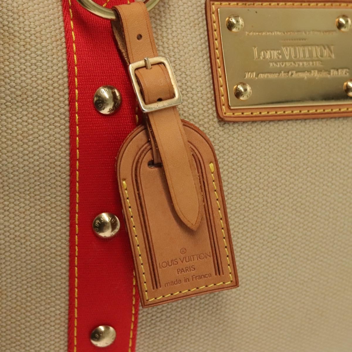 Louis Vuitton Antigua Tote Canvas Beige Canvas Tote Bag Bag (Pre-Owned)