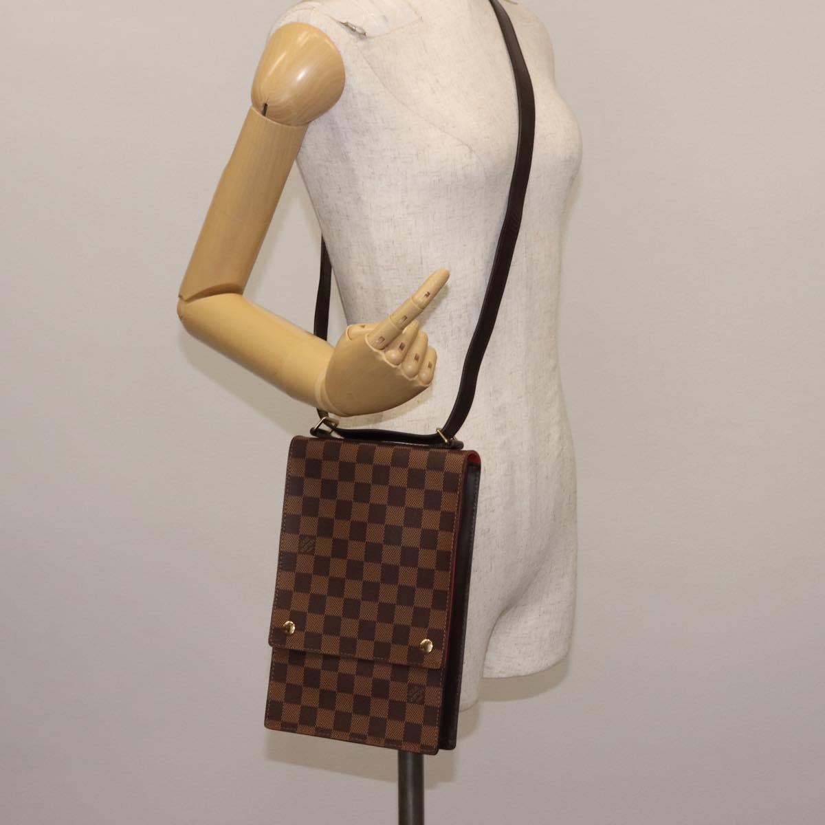 Louis Vuitton Portobello Messenger Damier Brown Canvas Shoulder Bag Bag (Pre-Owned)