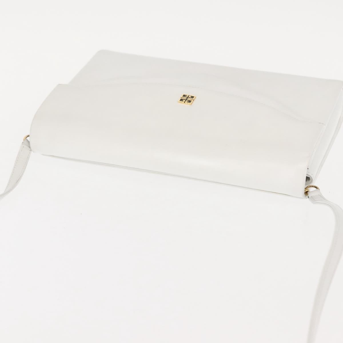 Givenchy Shoulder Bag Leather White Leather Shoulder Bag Bag (Pre-Owned)