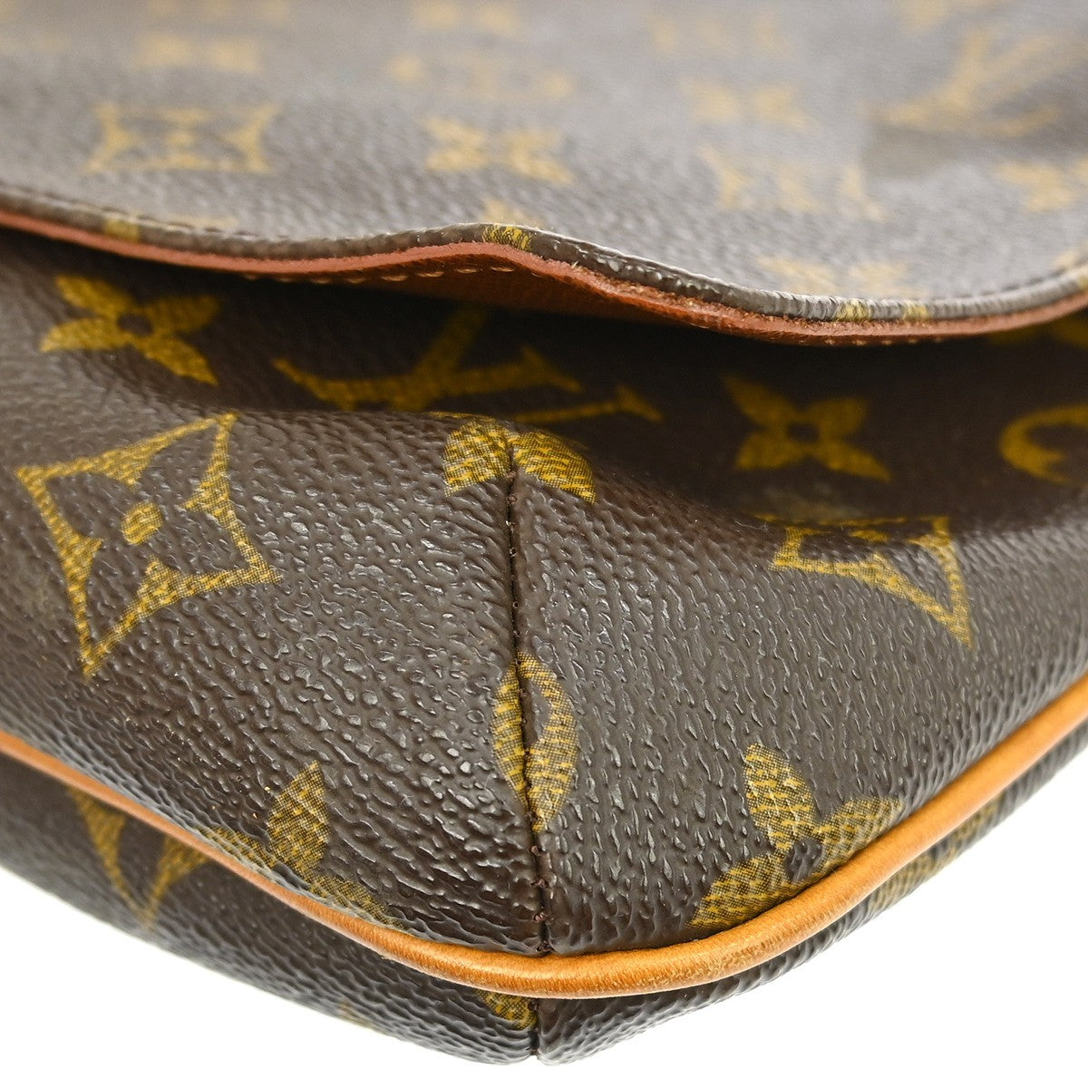 Louis Vuitton Musette Tango Handbag Monogram Canvas Brown Canvas Shoulder Bag Bag (Pre-Owned)