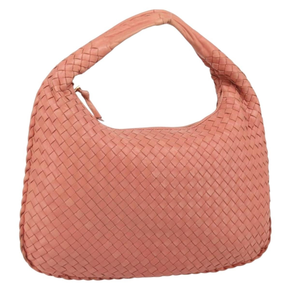 Bottega Veneta Veneta Hobo Intrecciato Nappa Pink Leather Handbag (Pre-Owned)
