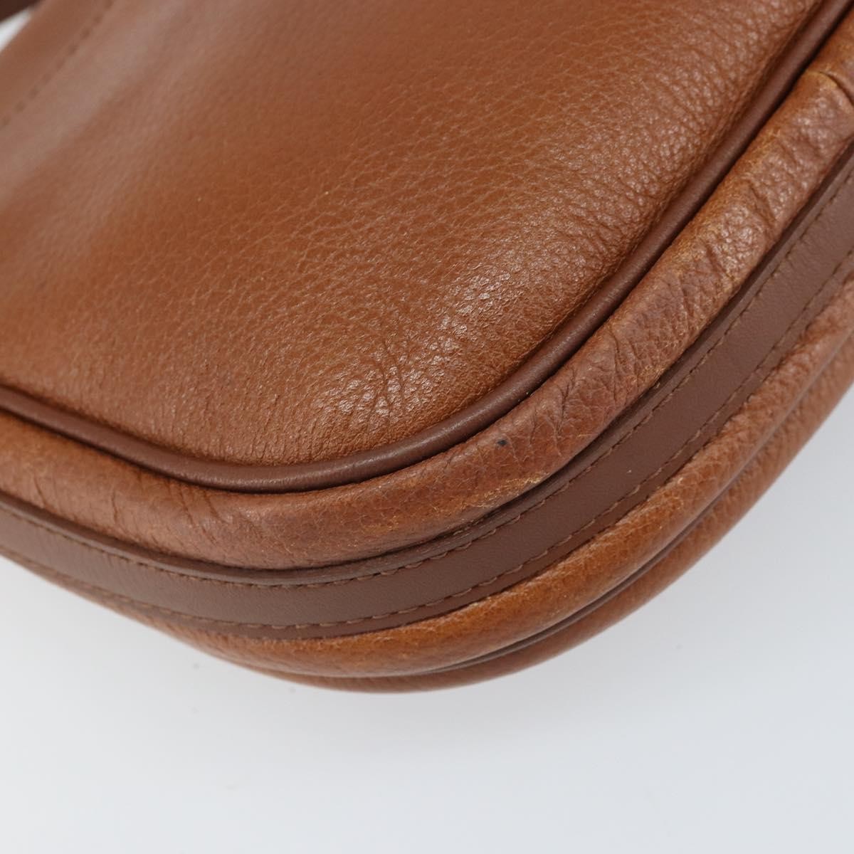 Burberry Vintage Shoulder Bag Leather Brown Leather Shoulder Bag Bag (Pre-Owned)