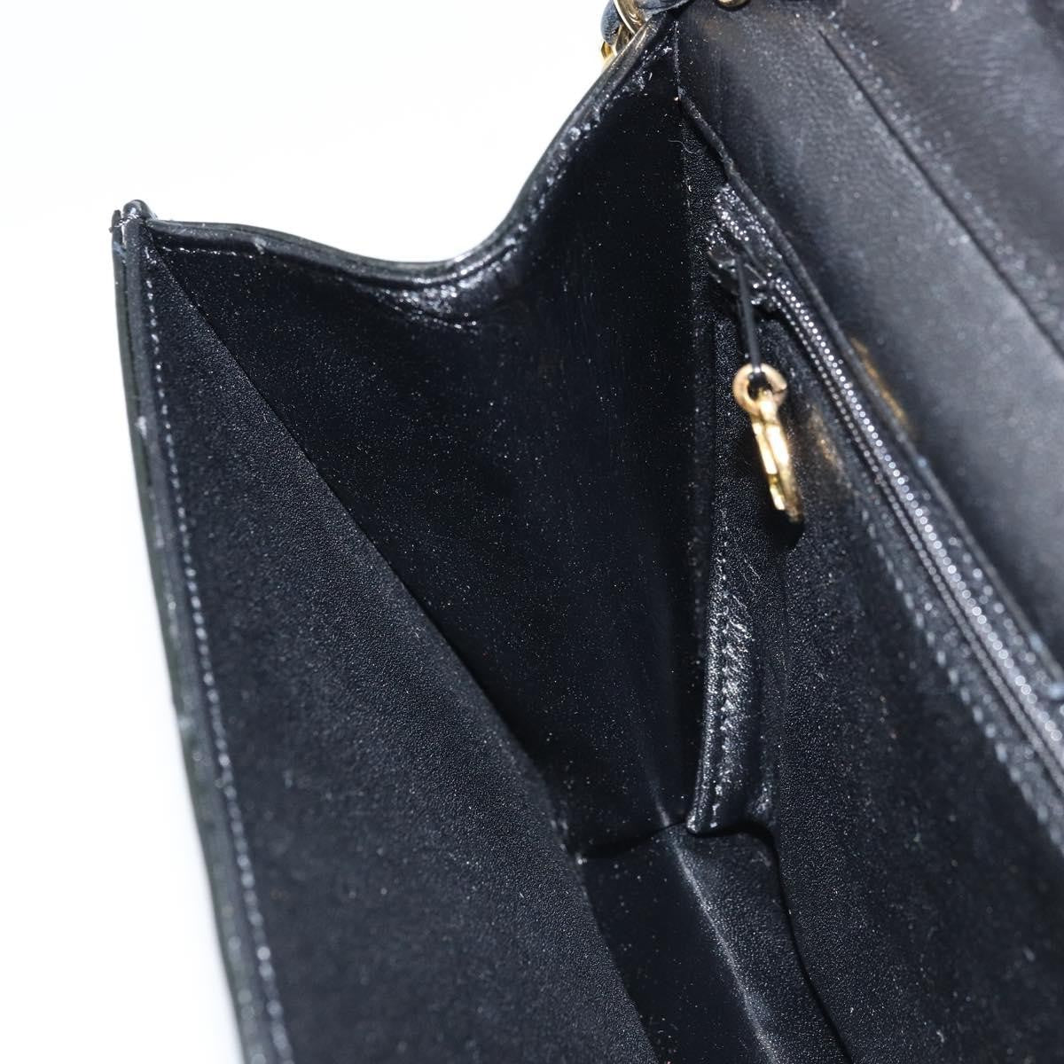 Chanel Wallet On Chain Quilted Patent Black Patent_Leather Shoulder Bag Bag (Pre-Owned)