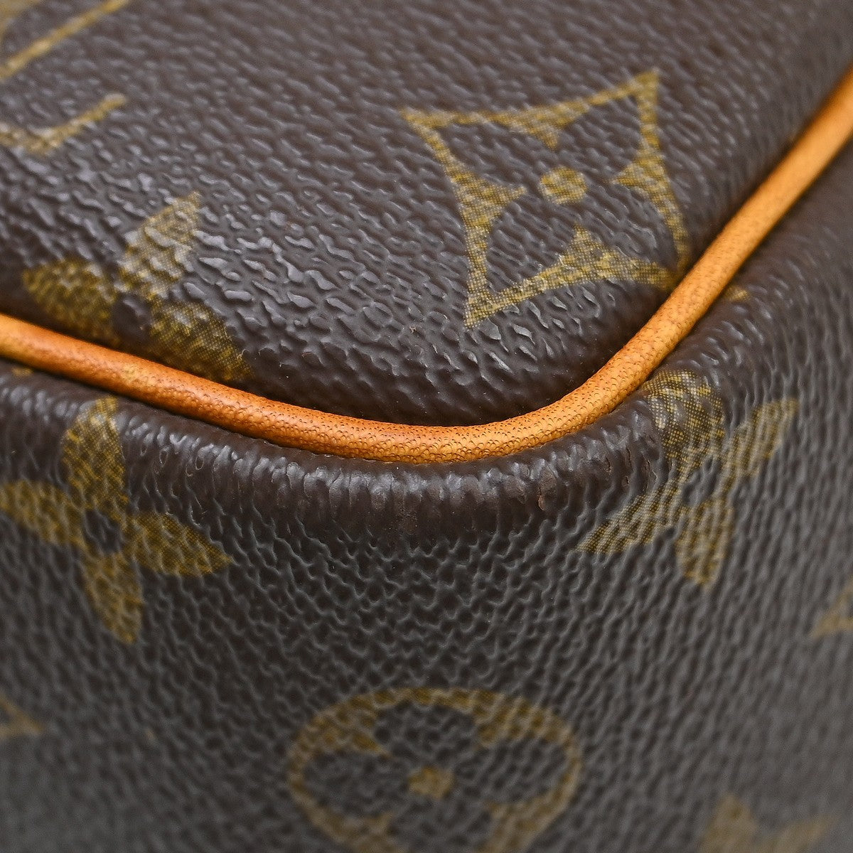 Louis Vuitton Deauville Handbag Monogram Canvas Brown Canvas Handbag (Pre-Owned)