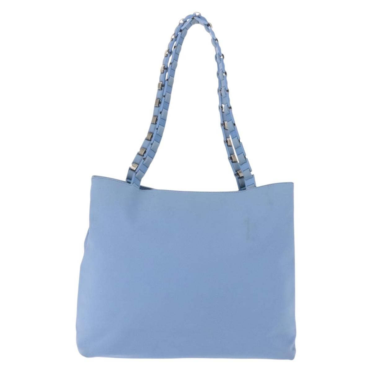 Salvatore Ferragamo Vala Tote Canvas Blue Canvas Tote Bag Bag (Pre-Owned)