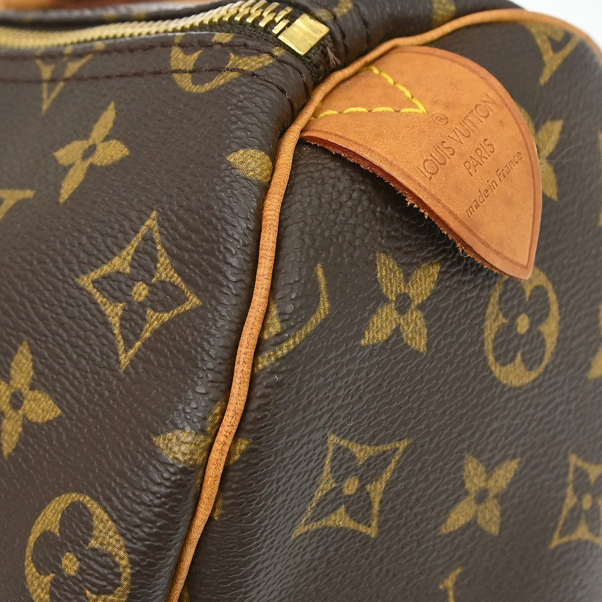 Louis Vuitton Speedy Handbag Monogram Canvas Brown Canvas Handbag (Pre-Owned)