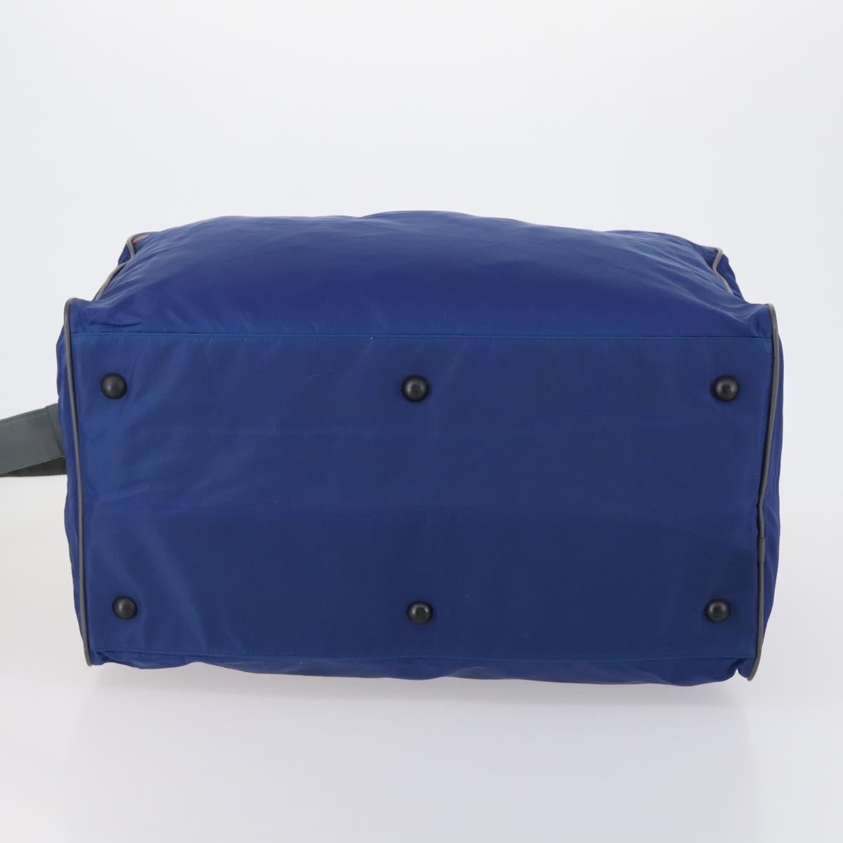 Prada Convertible Weekender Bag Tessuto Blue Nylon Travel Bag Bag (Pre-Owned)