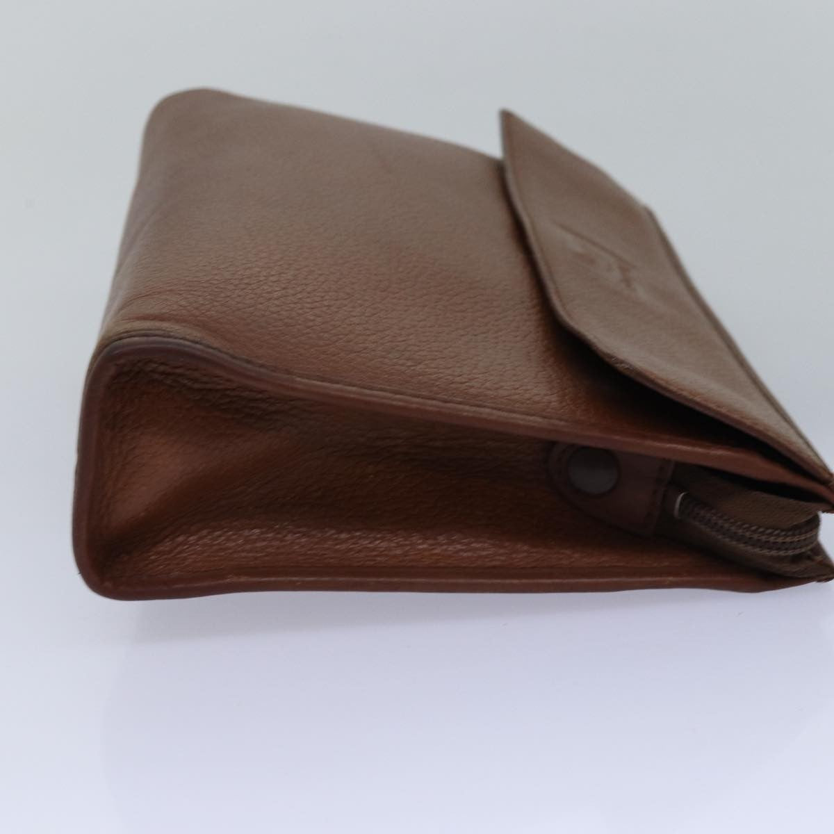 Burberry Vintage Pouch Leather Brown Leather Clutche & Pouche Bag (Pre-Owned)