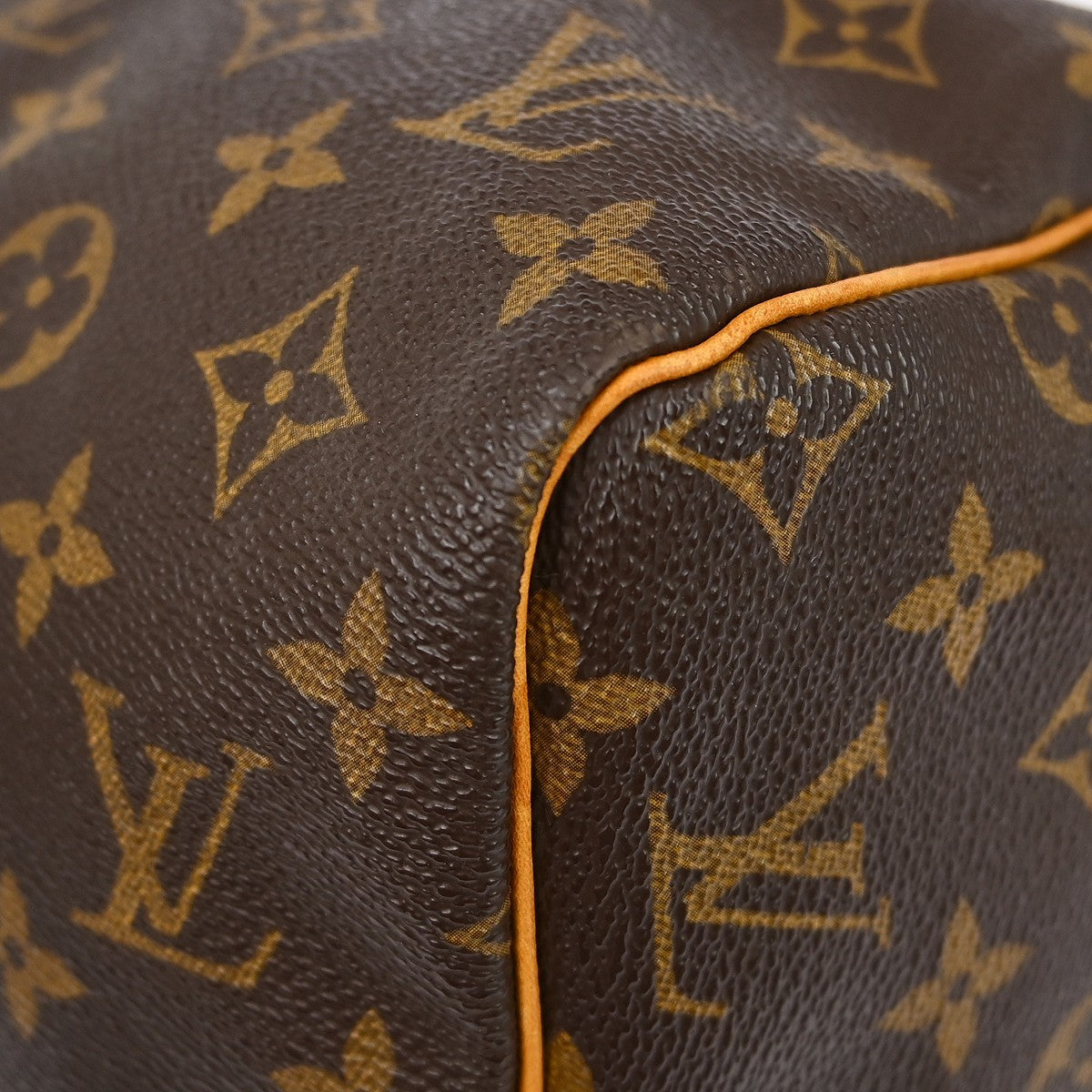 Louis Vuitton Speedy Handbag Monogram Canvas Brown Canvas Handbag (Pre-Owned)