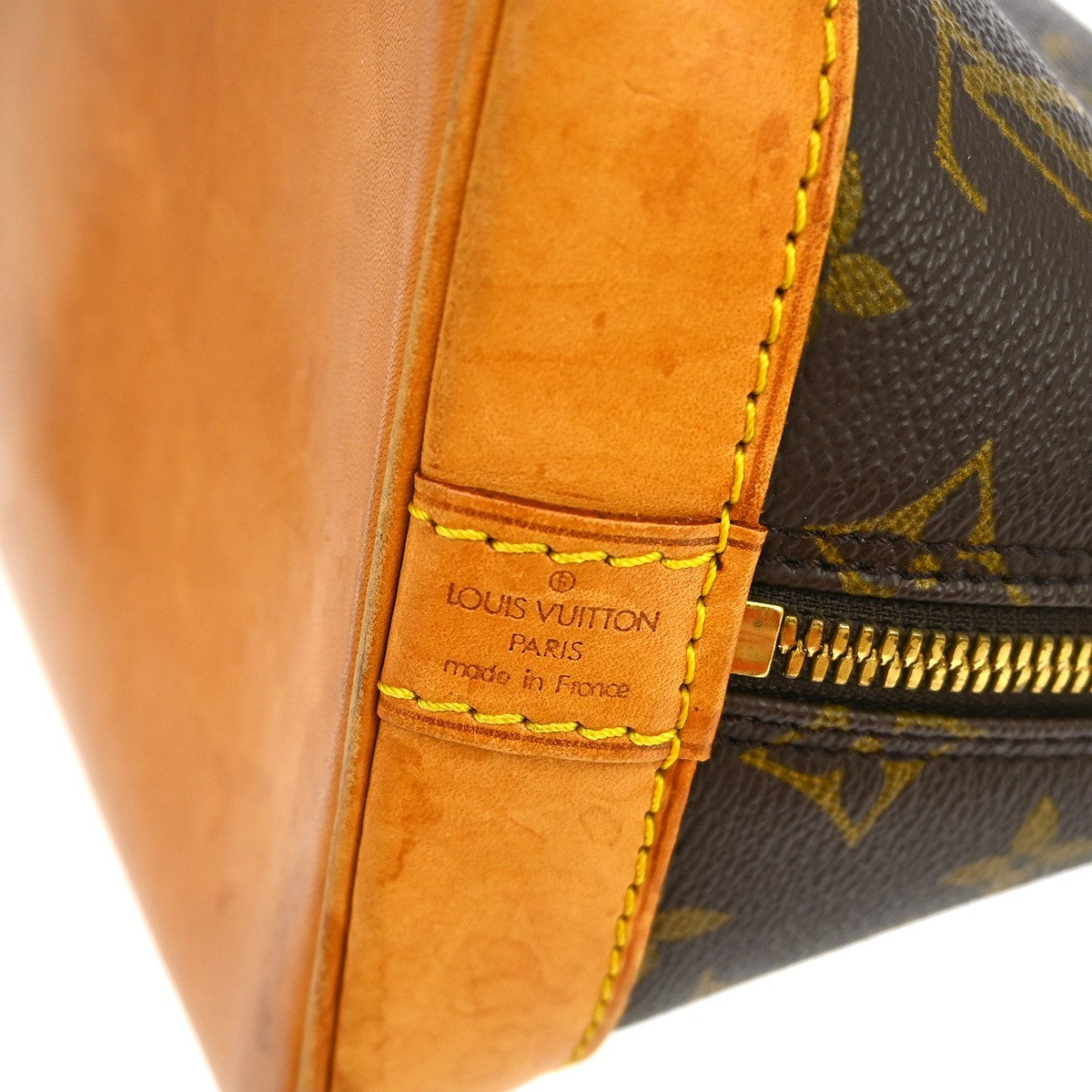 Louis Vuitton Alma Handbag Monogram Canvas Brown Canvas Handbag (Pre-Owned)